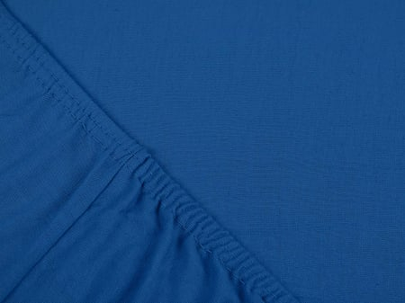 Cearceaf cu elastic, bumbac jersey, 200 x 200 x 25 cm, Albastru [2]