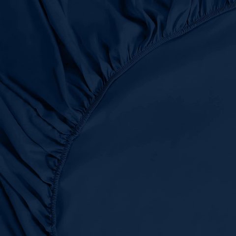 Cearceaf cu elastic, bumbac jersey, 200 x 200 x 25 cm, Albastru inchis [3]