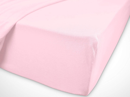 Cearceaf cu elastic, bumbac jersey, 200 x 200 x 25 cm, Roz [1]