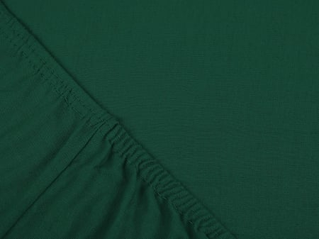 Cearceaf cu elastic, bumbac jersey, 200 x 200 x 25 cm, Verde inchis [2]