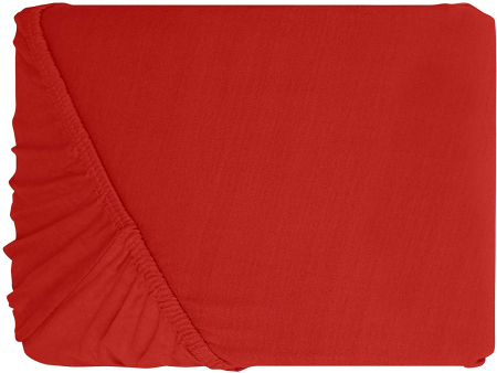 Cearceaf cu elastic, bumbac jersey, 200 x 220 x 25 cm, Rosu [1]