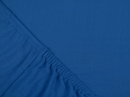 Cearceaf cu elastic, bumbac jersey, 140 x 200 x 25 cm, Albastru [2]