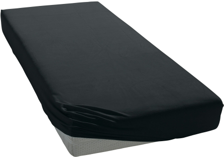 Cearceaf de pat cu elastic - Cearceaf cu elastic, bumbac jersey, 160 x 200 x 25 cm, Negru