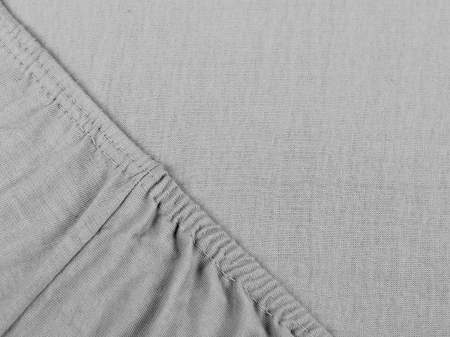 Cearceaf cu elastic, bumbac jersey, 180 x 200 x 25 cm, Gri [2]