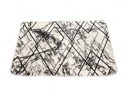 Covor antiderapant 60 X 100 cm, Alb/negru [3]