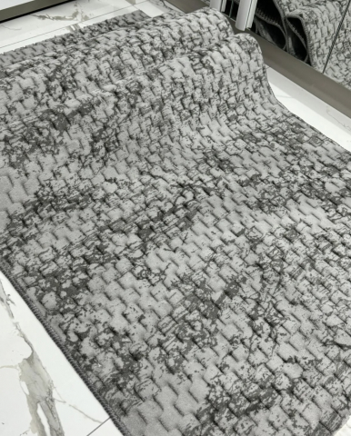 Covor antiderapant Modern 80 x 200 cm, Gri albastrui [2]