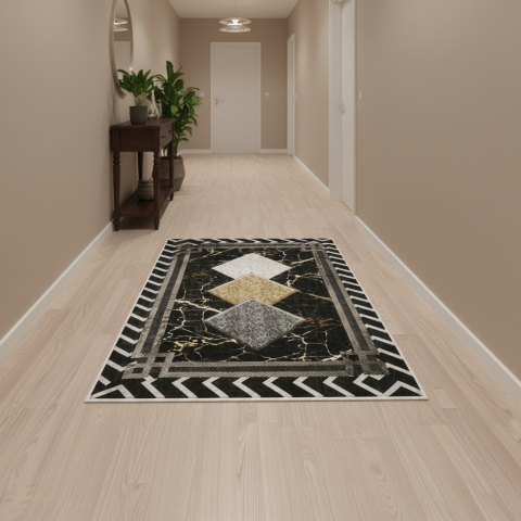 Covoare baie, living, camera, bucatarie - Covor mocheta antiderapant Digital 3 D, 60 X 100 CM