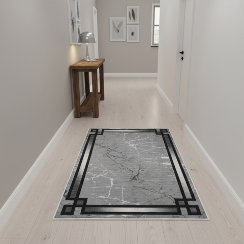 Covoare baie, living, camera, bucatarie - Covor mocheta antiderapant Digital 3 D, 60 X 100 CM