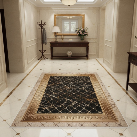 Covoare baie, living, camera, bucatarie - Covor mocheta antiderapant Digital 3 D, 60 X 100 CM