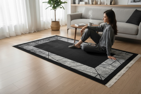 Covoare baie, living, camera, bucatarie - Covor mocheta antiderapant Digital 3 D, 60 X 110 CM