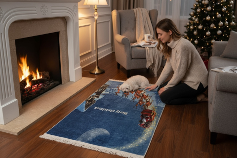 Covor mocheta CRACIUN antiderapant Digital 3 D, 60 X 110 CM [1]