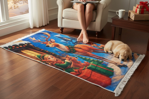 Covor mocheta CRACIUN antiderapant Digital 3 D, 60 X 110 CM [3]