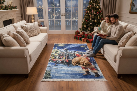 Covor mocheta CRACIUN antiderapant Digital 3 D, 60 X 110 CM [1]