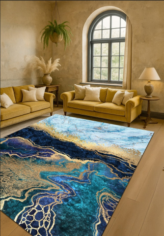 Covoare baie, living, camera, bucatarie - Covor traversa antiderapant Digital 3 D, 80 X 150 cm