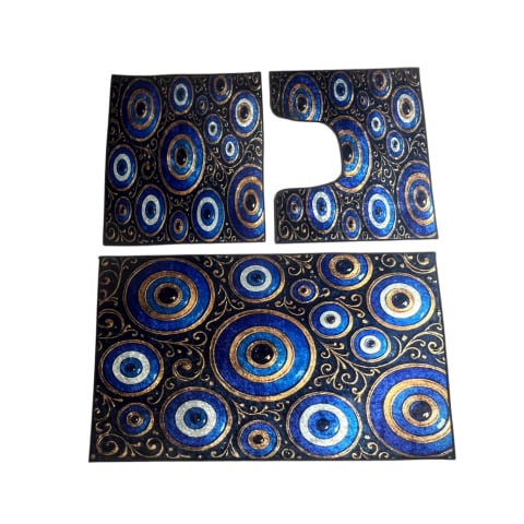 Covoare baie, living, camera, bucatarie - Covoras Baie Set 3 Piese, Antiderapant, 100X60, 50X60, 50X60 cm