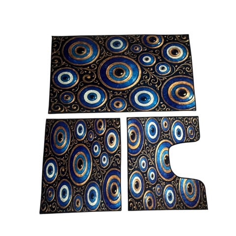 Covoras Baie Set 3 Piese, Antiderapant, 100X60, 50X60, 50X60 cm [3]