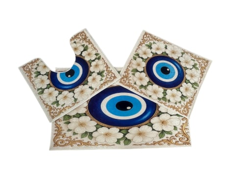 Covoare baie, living, camera, bucatarie - Covoras Baie Set 3 Piese, Antiderapant, 100X60, 50X60, 50X60 cm