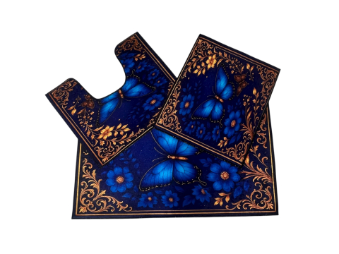 Covoare baie, living, camera, bucatarie - Covoras Baie Set 3 Piese, Antiderapant, 100X60, 50X60, 50X60 cm