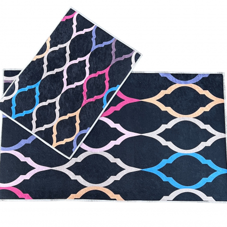 Set covoare baie antiderapante, 2 piese, 60x100 cm/40x60 cm [0]