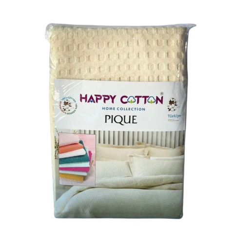 Cuvertura de pat bumbac, 200x240 cm, Crem [2]