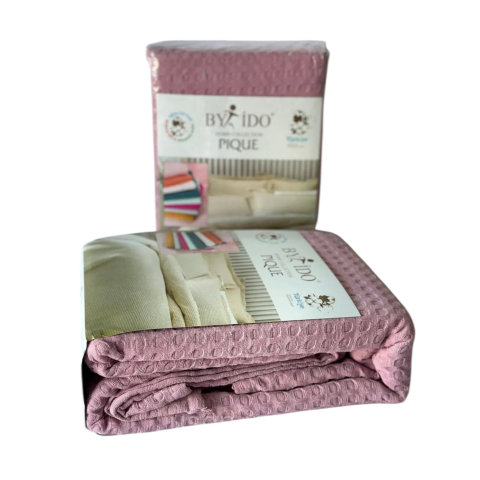 Cuvertura de pat bumbac, 200x240 cm, Roz inchis [1]