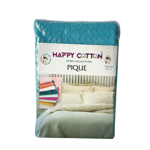 Cuvertura de pat bumbac, 200x240 cm, Turcoaz [2]