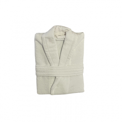 Halat de baie, bumbac 100%, Alb, L [2]