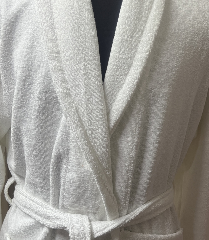 Halat de baie, bumbac 100%, Alb, XL [1]