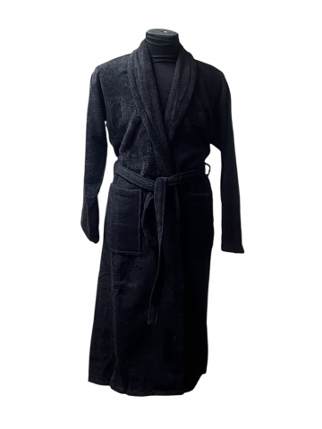 Halate de baie - Halat de baie, bumbac 100%, Negru, XL