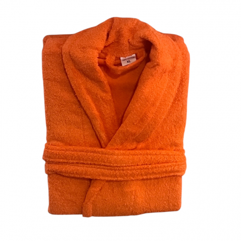 Halat de baie, bumbac 100%, Portocaliu, XL [1]