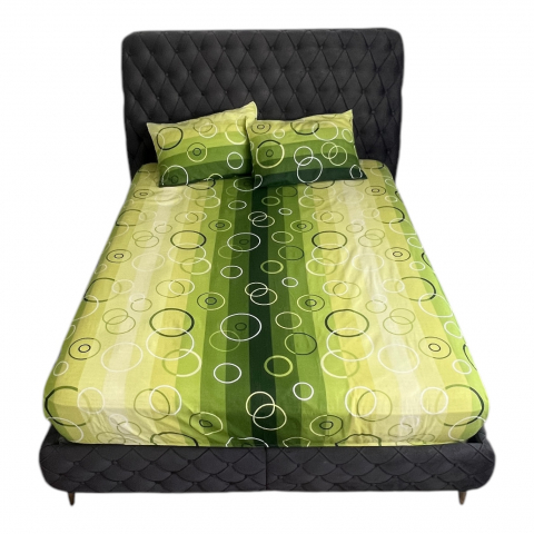 Lenjerie de pat dublu, 4 piese, bumbac 100%, Verde fistik [2]