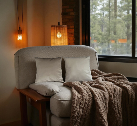 Perne - Fete de perne - Set 2 fete perna 42 x 42 cm, material catifea, Gri