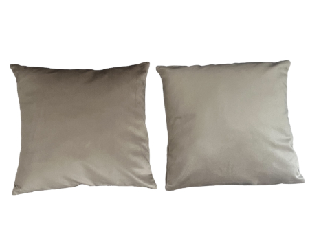 Set 2 fete perna 42 x 42 cm, material catifea, Gri [3]