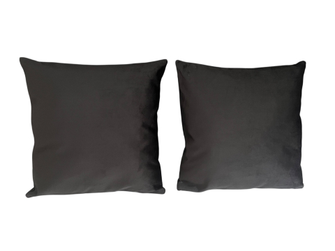 Set 2 fete perna 42 x 42 cm, material catifea, Gri petrol [3]