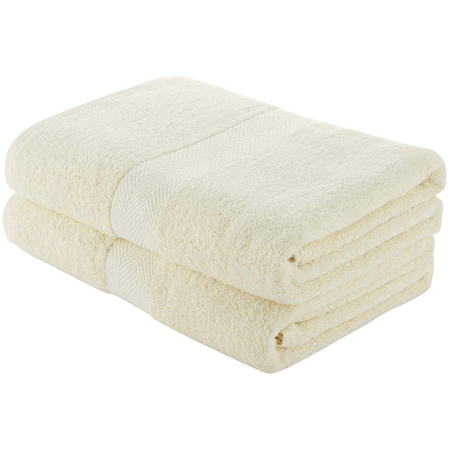 Prosoape - Sorturi - Set 2 Prosoape de baie, 70 x 140 cm, Culoarea Crem, 550gr/mp, bumbac