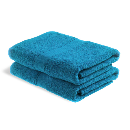 Prosoape - Sorturi - Set 2 Prosoape de baie, 70 x 140 cm, Culoarea turcoaz, 550gr/mp, bumbac