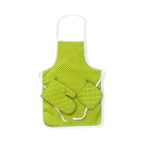 Sort de bucatarie 3 piese, impermeabil, Verde fistic [2]