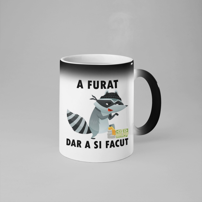 Cana personalizata cu text -  A furat [4]