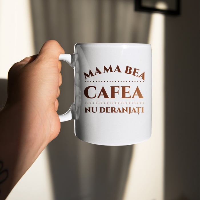 Cana personalizata cu text - Mama bea cafea [2]