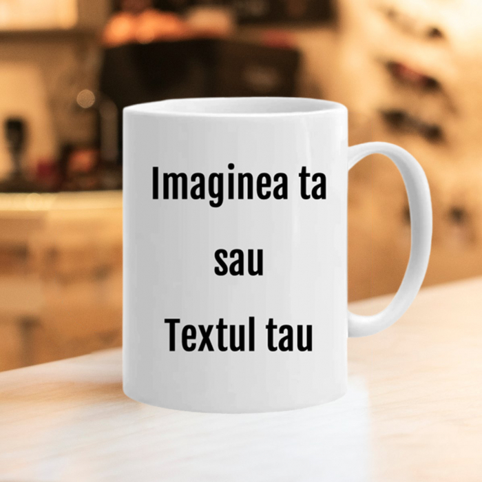 Cana personalizata cu text si/sau fotografie, alba, 330 ml [1]