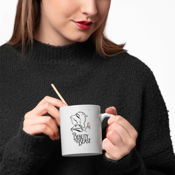 Cana personalizata model - Beauty and the Beast [4]