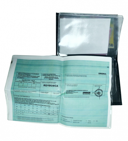 Pachet promo - Port document auto personalizat tip portofel + breloc auto personalizat [2]