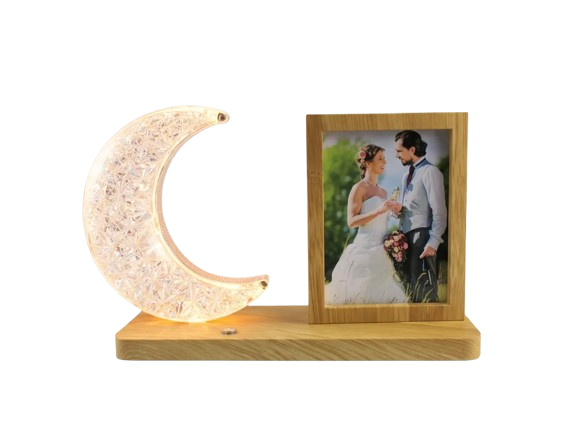Rama foto pesonalizata cu lampa semiluna [2]