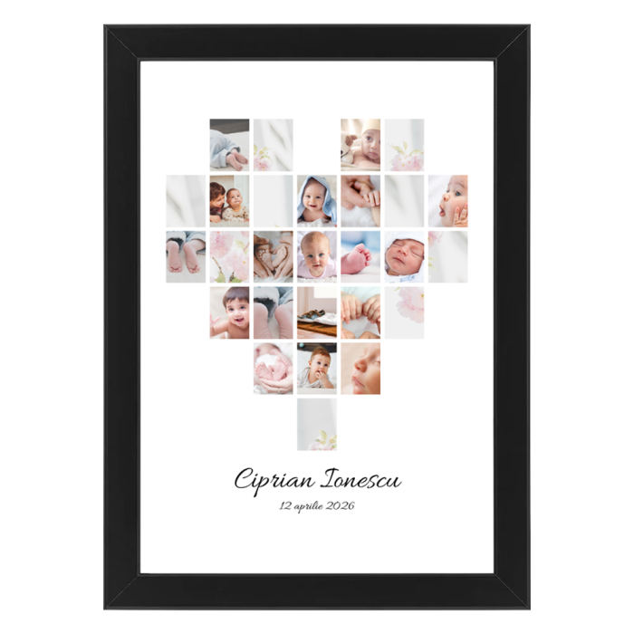 Tablou a4 personalizat cu 27 fotografii si cu nume [3]
