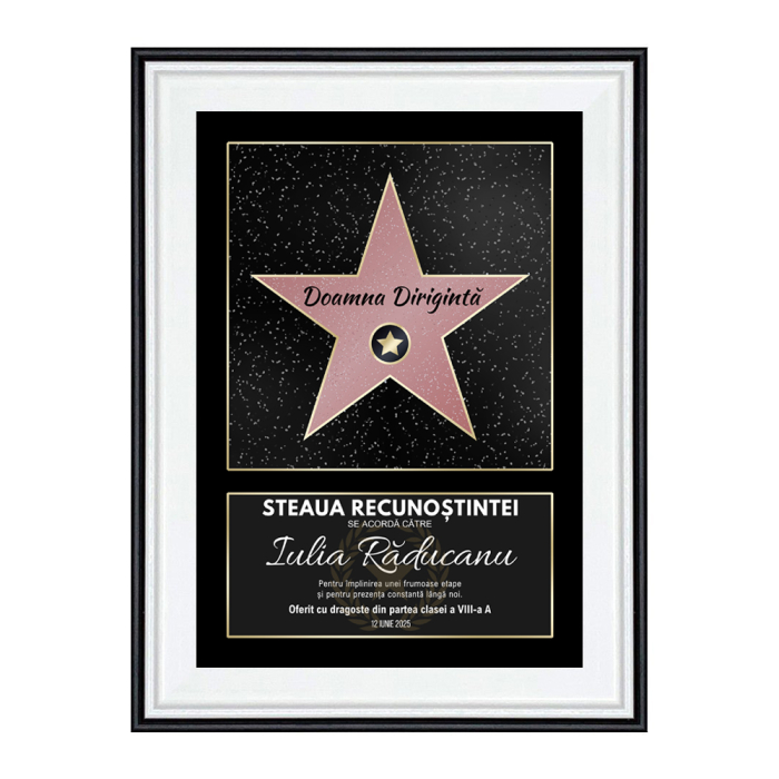 Tablou a4 personalizat steaua recunostintei - absolvire [5]