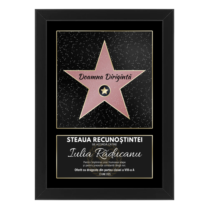 Tablou a4 personalizat steaua recunostintei - absolvire [4]
