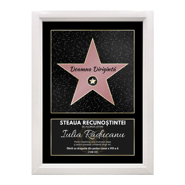 Tablou a4 personalizat steaua recunostintei - absolvire [7]