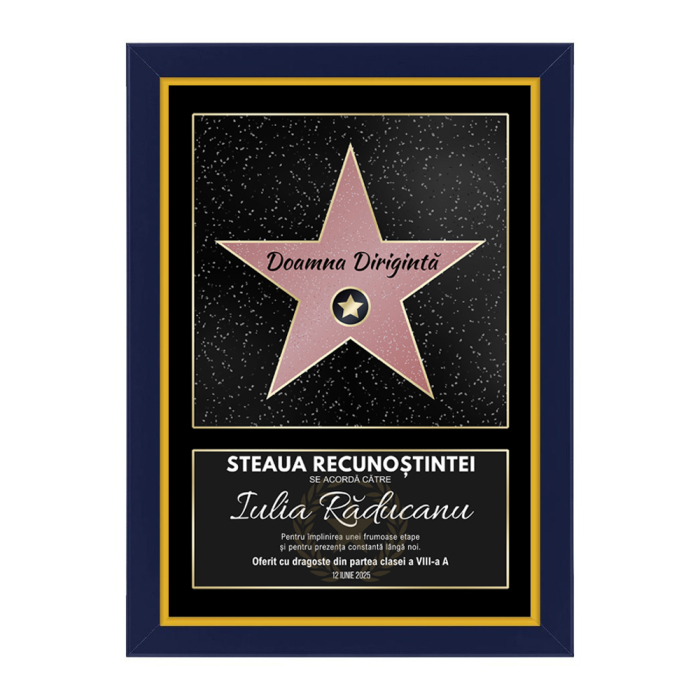 Tablou a4 personalizat steaua recunostintei - absolvire [6]