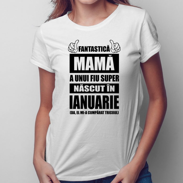 Tricou personalizat cu text - Mama fantastica a unui super fiu [1]