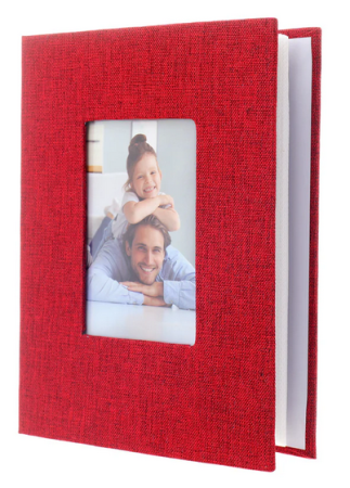 Produse cadou - Album foto rosu personalizat cu 100 fotografii